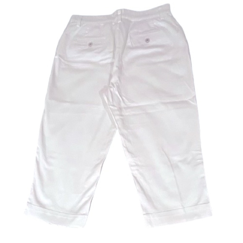 Lee- White Stretch Classic Cropped Pants. Size: 12 - Picture 3 of 4